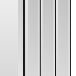 Oakley Triple Edge Bevelled All Glass Dress Mirror 120 x 40cm - Black - MirrorOutlet - Wilko - thumbnail 5