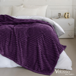 Velosso Bellissima Aubergine Plush Throw 150 x 200cm - Size: 150 x 200 x 1cm - Wilko - thumbnail 5