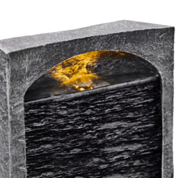 Teamson Home LED Stone Finish Outdoor Waterfall Fountain - Size: 98.0 x 22.0 x 34.0cm - Black - Wilko - thumbnail 5