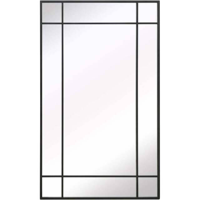 The Fenestra Black Wall Mirror 180 x 110cm - MirrorOutlet - Wilko - image 1