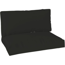 Outsunny 2 Seater Black Pallet Cushion - Size: 20 x 80 x 120cm - Wilko