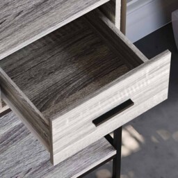 Vida Designs Brooklyn Grey 3-Drawer Industrial Console Table with Shelf - Size: 34cm x 100 x 74cm - Wilko - thumbnail 6