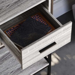 Vida Designs Brooklyn Grey 3-Drawer Industrial Console Table with Shelf - Size: 34cm x 100 x 74cm - Wilko - thumbnail 5