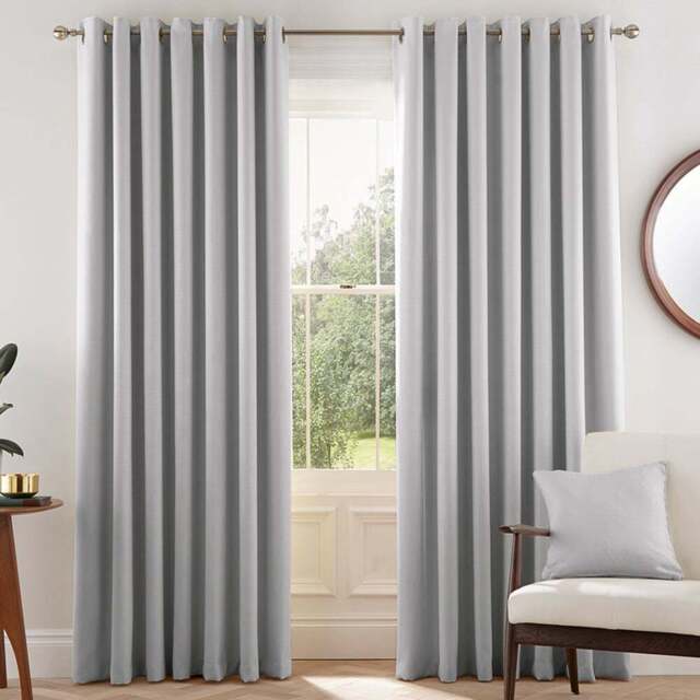 Helena Springfield Eden Lined Silver Curtains 229 x 183cm - Size: W 229 x D 183cm - Wilko - image 1