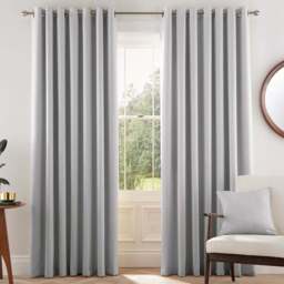 Helena Springfield Eden Lined Silver Curtains 229 x 183cm - Size: W 229 x D 183cm - Wilko