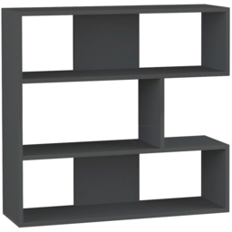 Decortie Molly 4 Shelf Anthracite Grey Modern Bookcase Display Unit No 1 - Size: 89 x 93.6 x 29.6cm - Wilko - thumbnail 3