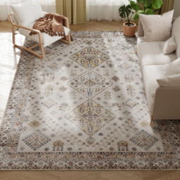 HOMCOM Beige Flannel Non Slip Rug 200 x 290cm - Yellow - Wilko - thumbnail 5