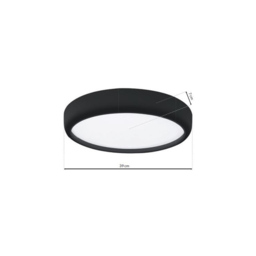Milagro Gea Black LED Ceiling Lamp 230V - Size: 39 x 39 x 7cm - Wilko - thumbnail 7