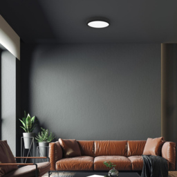 Milagro Gea Black LED Ceiling Lamp 230V - Size: 39 x 39 x 7cm - Wilko - thumbnail 4