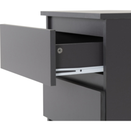 Seconique Malvern 3 Drawer Grey Bedside Table Set of 2 - Wilko - thumbnail 7