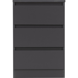 Seconique Malvern 3 Drawer Grey Bedside Table Set of 2 - Wilko - thumbnail 5