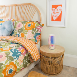 ValueLights Hanya Iridescent Glass Rechargeable LED Portable Table Lamp - Multi - Wilko - thumbnail 7