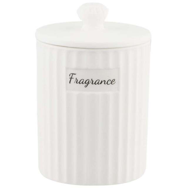 H&O Direct Gardenia Ceramic Soy Wax Scented Candle with Wood Wick - Size: 10.7 x 7.1 x 7.1cm - White - Wilko - image 1