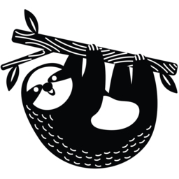 Decortie Black Minimalist Metal Modern Slothy Wall Art - Size: 45 x 50 x 0.3cm - Wilko