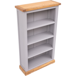 Biccari 4 Shelf Grey Bookcase - Wilko - thumbnail 5