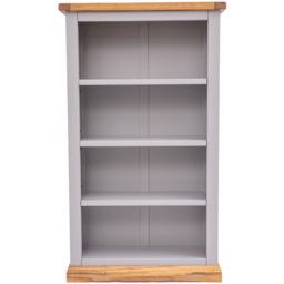 Biccari 4 Shelf Grey Bookcase - Wilko - thumbnail 3
