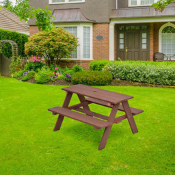 Costway 4 Seater Kids Picnic Table and Bench Set with Umbrella - Multi - Wilko - thumbnail 5