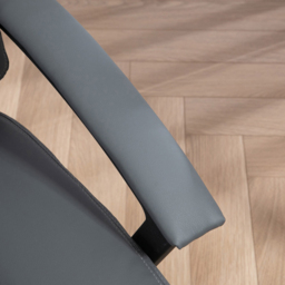 Portland Grey Faux Leather Swivel Office Chair - Size: 67 x 62 x 104cm - Wilko - thumbnail 4