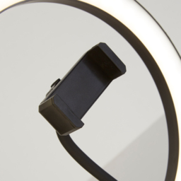 Lighting Collection Round Ring LED Selfie Light - Size: 38 x 26 x 26cm - Black - Wilko - thumbnail 5