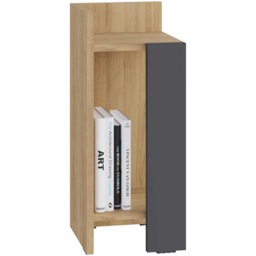 Decortie Elos Single Shelf Oak and Anthracite Modern Left Module Bedside Table - Multi - Wilko - thumbnail 3