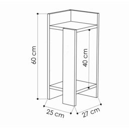 Decortie Elos Single Shelf Oak and Anthracite Modern Left Module Bedside Table - Multi - Wilko - thumbnail 6