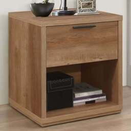 Stockwell Single Drawer Single Shelf Brown Bedside Table - Birlea - Wilko