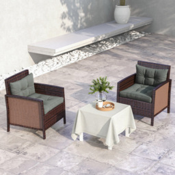 Outsunny Light Grey 4 Piece Back and Seat Replacement Cushion 60 x 60cm - Size: 35 x 17 x 10cm - Wilko - thumbnail 3