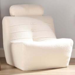 Desser Furniture Vanilla Boucle Fabric Cosy Chair - Size: Single - White - Wilko - thumbnail 1