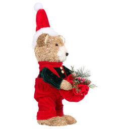 Christmas Bear Standing Decoration Multicolour - Santa's Chalet - Wilko - thumbnail 3