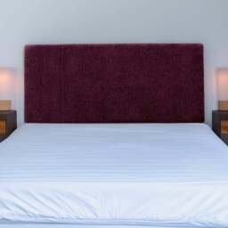 Bedmaster Valencia Super King Size Aubergine Chenille Plain Headboard - Purple - Wilko