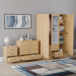 Vida Designs Riano Pine 3 Piece Bedroom Furniture Set - Wilko - thumbnail 4