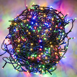 The Christmas Centre 480 Multicoloured LED Multifunction Green Cable String Light 46m - Size: 3600 x 0.5 x 1cm - Wilko - thumbnail 1