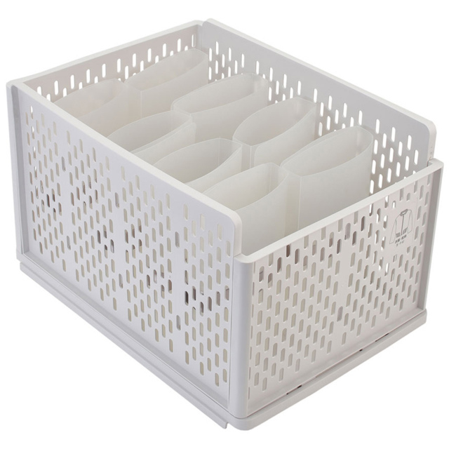 Living and Home Stackable Clothes Storage Basket Drawer with Shirt Folders - Size: 46 x 28 x 32cm - White - Wilko - image 1