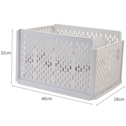 Living and Home Stackable Clothes Storage Basket Drawer with Shirt Folders - Size: 46 x 28 x 32cm - White - Wilko - thumbnail 7