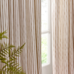 Yard Hebden Cream Striped Cotton Pencil Pleat Curtains 168 x 183cm - Size: 183 x 168 x 1cm - Wilko - thumbnail 4