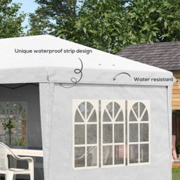 Outsunny 3 x 6m White Heavy Duty Gazebo - Size: 270 x 295 x 585cm - Wilko - thumbnail 6