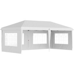 Outsunny 3 x 6m White Heavy Duty Gazebo - Size: 270 x 295 x 585cm - Wilko - thumbnail 3