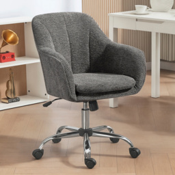 Portland Grey Snow Flannel Height Adjustable Swivel Tub Chair - Size: Single - Wilko