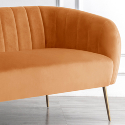 Matilda 2 Seater Orange Velvet Sofa - Artemis Home - Wilko - thumbnail 4
