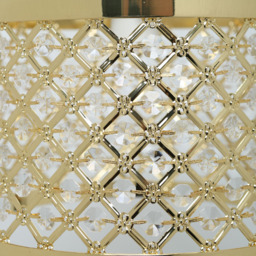 Kliving Horsham Gold Shiny Metal and Acrylic Beads Easy Fit Pendant Shade - Size: 10 x 26 x 26cm - Wilko - thumbnail 4