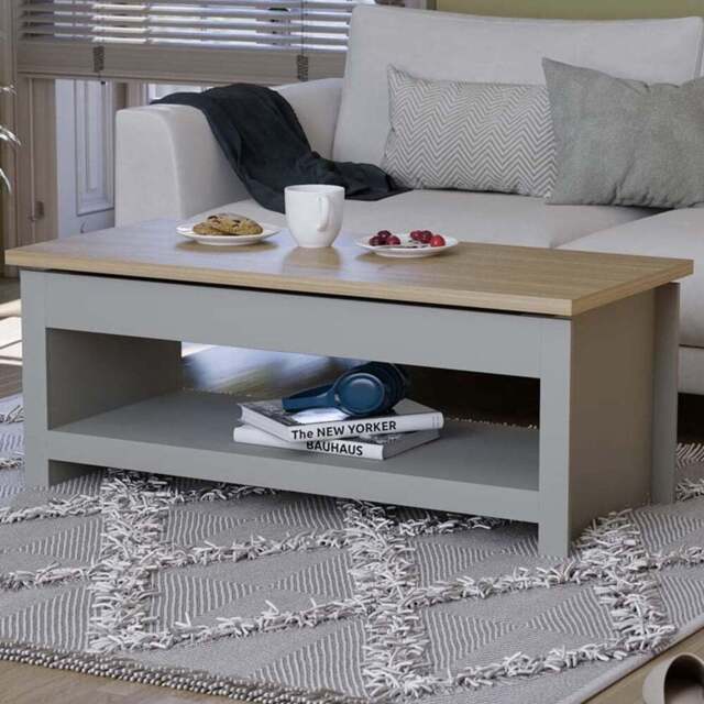 Vida Designs Arlington Grey Sliding Top Coffee Table - Size: 47 x 105 x 40cm - Wilko - image 1