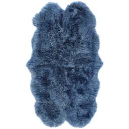 Origins Genuine Sheepskin Adobe Rose Quad New Zealand Wool Rug 160 x 105cm - Size: 105  x 160cm - Blue - Origins Rugs - Wilko - thumbnail 1