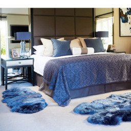 Origins Genuine Sheepskin Adobe Rose Quad New Zealand Wool Rug 160 x 105cm - Size: 105  x 160cm - Blue - Origins Rugs - Wilko - thumbnail 6