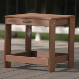 Lifetime Products Adirondack Brown Table - Size: 40.6 x 40.6 x 40.6cm - Wilko