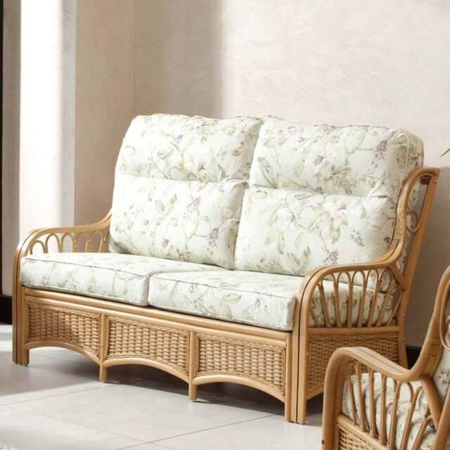Desser Furniture Vale 3 Seater Light Oak Lily Sofa - Brown - Wilko - image 1