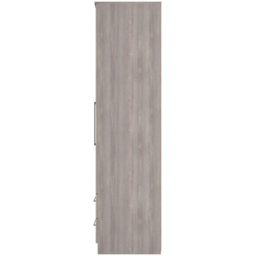Crowndale Worcester 2 Door 2 Drawer Grey Oak Tall Wardrobe Ready Assembled - Wilko - thumbnail 7