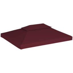 vidaXL 4 x 3m 2-Tier Red Gazebo Top Cover - Wilko