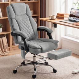 Portland Grey Massage and Heat Executive Office Chair - Size: 120 x 65.5 x 75.5cm - Wilko - thumbnail 1
