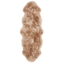 Origins Mink Genuine Sheepskin Rug 70 x 175cm - Size: 75 x 175cm - Brown - Origins Rugs - Wilko - thumbnail 1