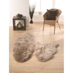 Origins Mink Genuine Sheepskin Rug 70 x 175cm - Size: 75 x 175cm - Brown - Origins Rugs - Wilko - thumbnail 3